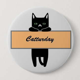 Bóton Redondo 10.16cm Cat holding a sign Button Badge