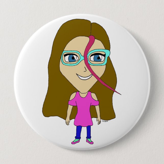 Bóton Redondo 10.16cm chibi (Frente)