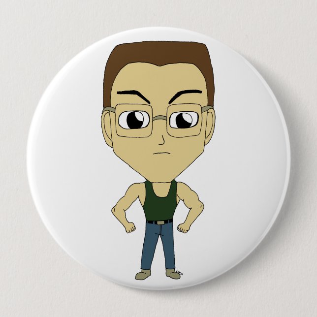 Bóton Redondo 10.16cm chibi (Frente)