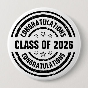 Bóton Redondo 10.16cm Classe de graduação de 2026