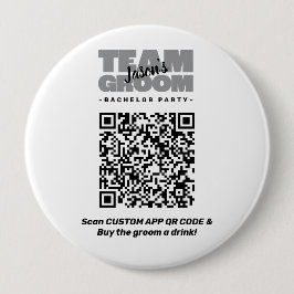 Bóton Redondo 10.16cm Código QR Festa de Despedida de Solteiro Comprar B