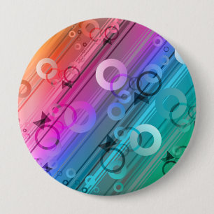 Bóton Redondo 10.16cm Composição abstrato