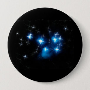 Bóton Redondo 10.16cm Conjunto de estrela azul de Pleiades