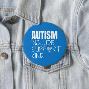 Bóton Redondo 10.16cm consciência do autismo. include.support.kind. Bota