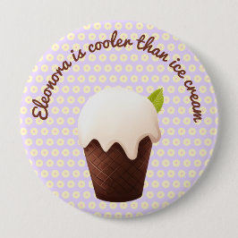 Bóton Redondo 10.16cm Cooler Than Ice Cream – Mint&Chocolate Cup Button