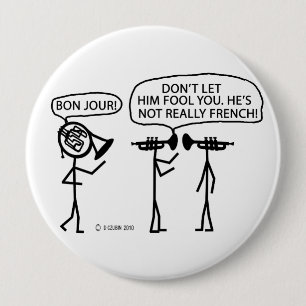 Bóton Redondo 10.16cm Corno francês francês