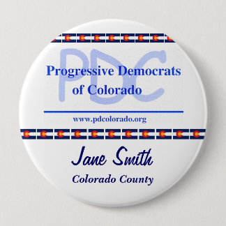 Bóton Redondo 10.16cm Costume 4" botão de PDC