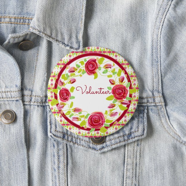 Bóton Redondo 10.16cm Crachá do voluntário (In Situ)