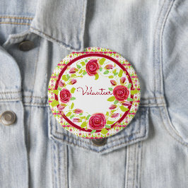 Bóton Redondo 10.16cm Crachá do voluntário