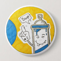 Crachá grande do artista da rua