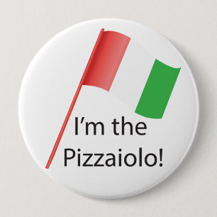 Bóton Redondo 10.16cm Crachá redondo de Pizzaiolo
