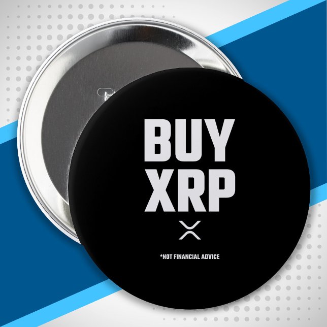 Bóton Redondo 10.16cm Criptografia XRP - Criptomoeda XRP - XRP do Compra (Criador carregado)