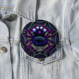 Bóton Redondo 10.16cm Cuta assustadora de aranha assustadora