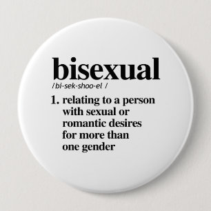 Bóton Redondo 10.16cm Definição bissexual - Termos LGBTQ definidos -