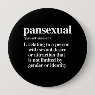 Bóton Redondo 10.16cm definição pansexual - termos lgbtq definidos - L