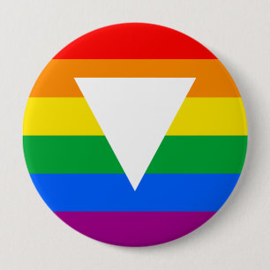 Bóton Redondo 10.16cm Design de triângulo orgulho gay