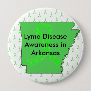 Bóton Redondo 10.16cm Doença de Lyme no botão Arkansas