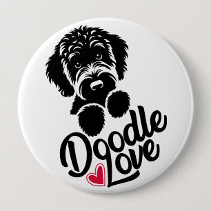 Bóton Redondo 10.16cm Doodle Dog Love