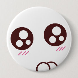 Bóton Redondo 10.16cm Emoji bonito do gatinho de Kawaii