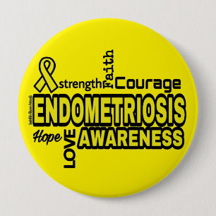 Bóton Redondo 10.16cm Endometriose das palavras…