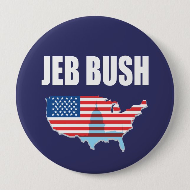 Bóton Redondo 10.16cm Engrenagem da eleição de JEB BUSH (Frente)