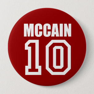 Bóton Redondo 10.16cm Engrenagem da eleição de JOHN MCCAIN