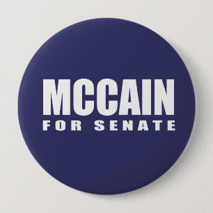 Bóton Redondo 10.16cm Engrenagem da eleição de JOHN MCCAIN