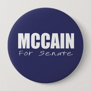 Bóton Redondo 10.16cm Engrenagem da eleição de JOHN MCCAIN