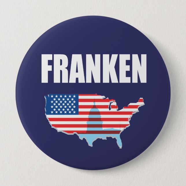 Bóton Redondo 10.16cm Engrenagem da eleição do AL FRANKEN (Frente)