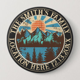 Bóton Redondo 10.16cm Equipe de acampamento personalizada que correspond