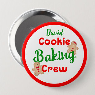 Bóton Redondo 10.16cm Equipe de Confeitaria de Biscoitos Diversão Cozinh