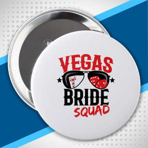 Bóton Redondo 10.16cm Equipe de Noiva de Casamento em Vegas Festa de Des