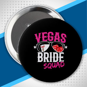 Bóton Redondo 10.16cm Equipe de Noiva de Casamento em Vegas Festa de Des