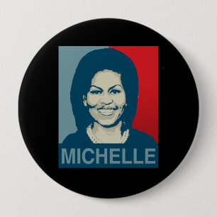 BÓTON REDONDO 10.16CM ESPERANÇA DE MICHELLE OBAMA - .PNG