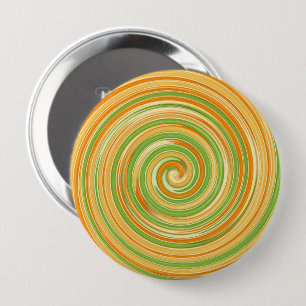 Bóton Redondo 10.16cm Espiral de coloridos de citros divertidos