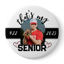 Esse é o meu botão do jogador de baseball de Mais