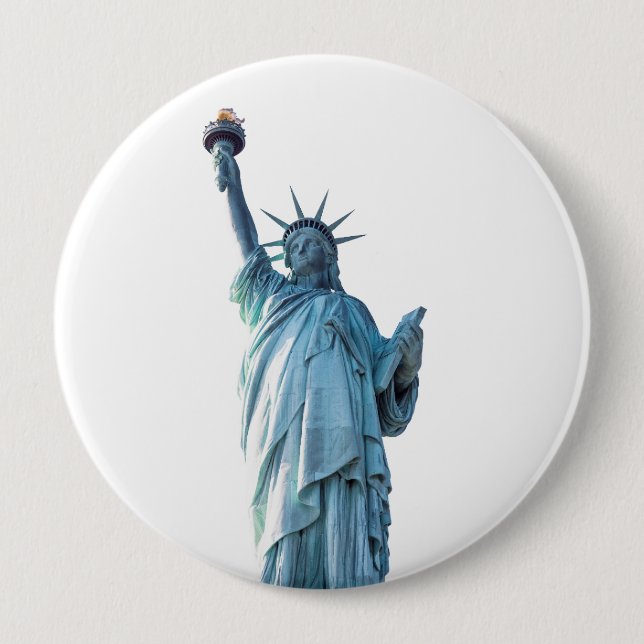 Bóton Redondo 10.16cm Estátua da liberdade (Frente)