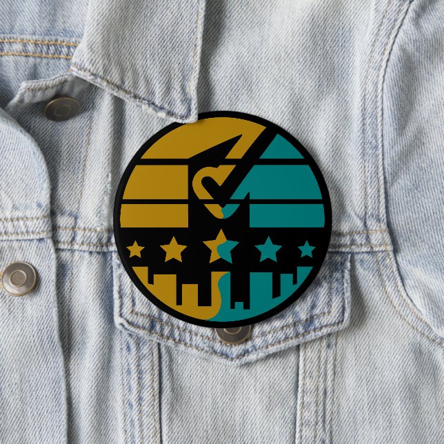 Bóton Redondo 10.16cm Estrelas de Aprovação - Uma Perspectiva Moderna (In Situ)