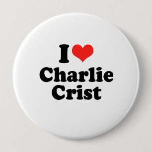 Bóton Redondo 10.16cm Eu amo Charlie Crist