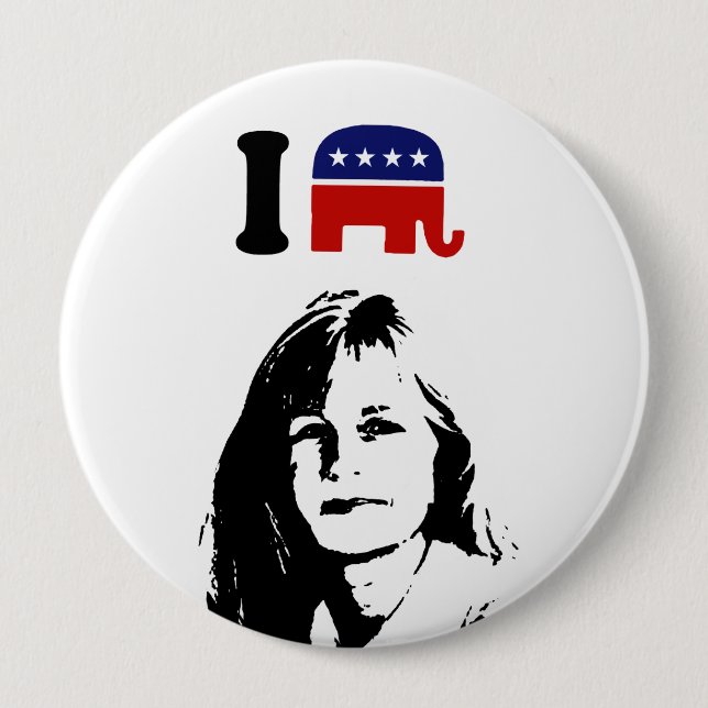 Bóton Redondo 10.16cm Eu amo Liz Cheney (Frente)