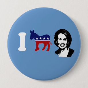 Bóton Redondo 10.16cm Eu amo Nancy Pelosi 2