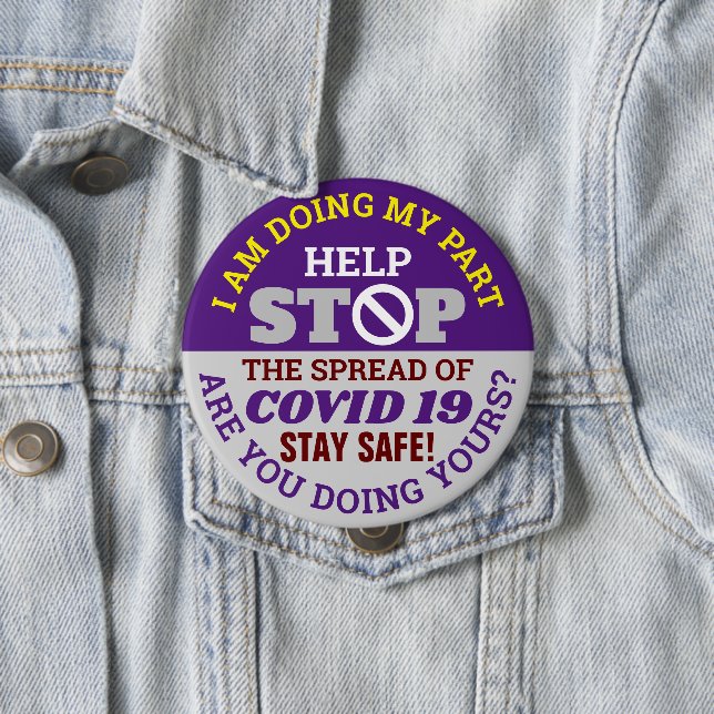 BÓTON REDONDO 10.16CM EU FAÇO A MINHA PARTE - COVID 19 (In Situ)