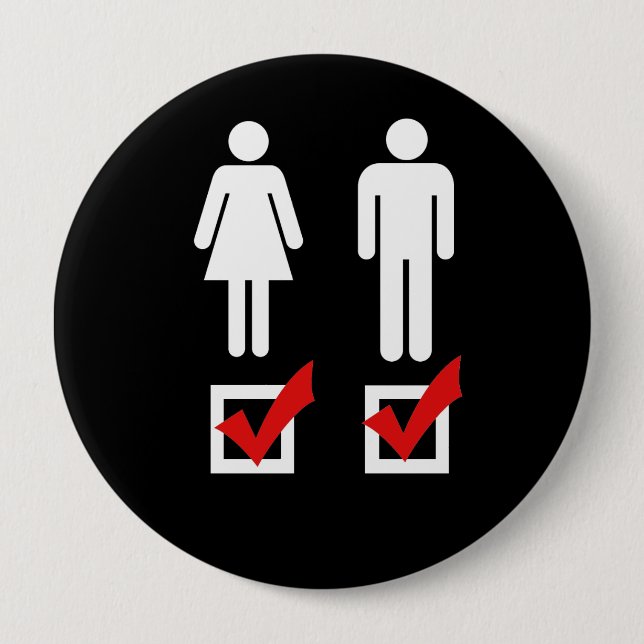 Bóton Redondo 10.16cm Eu gosto de ambos - (Frente)