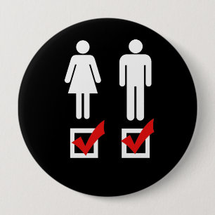 Bóton Redondo 10.16cm Eu gosto de ambos -