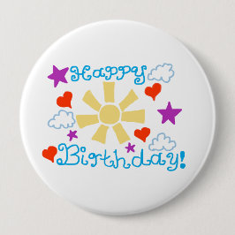 Bóton Redondo 10.16cm Feliz Aniversário!