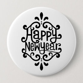 Bóton Redondo 10.16cm Feliz ano novo