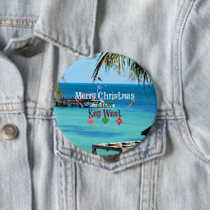 Bóton Redondo 10.16cm Feliz Natal de Key West,