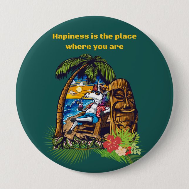 Bóton Redondo 10.16cm Férias (Frente)