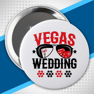 Bóton Redondo 10.16cm Festa de Casamento em Vegas - Equipe de Despedida