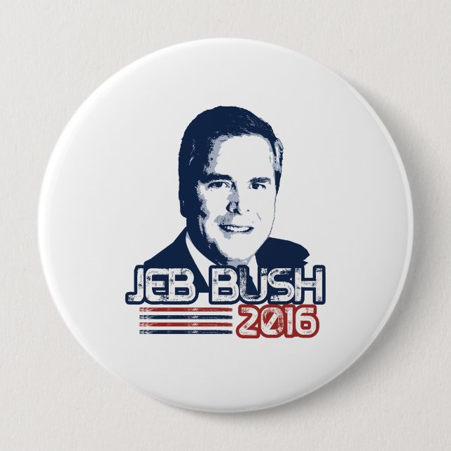Bóton Redondo 10.16cm Ficção científica 2016 de Jeb Bush (Frente)